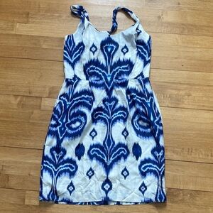 Banana Republic Blue and White Ikat Mini Dress